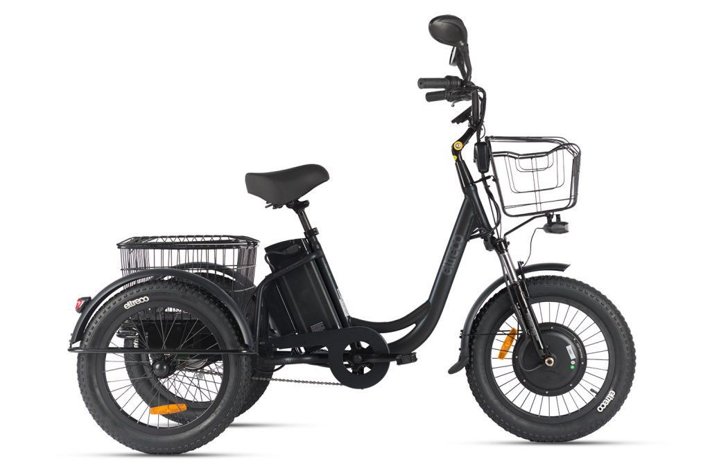 Трёхколёсный электровелосипед Eltreco Porter Fat 700 — Черный матовый
