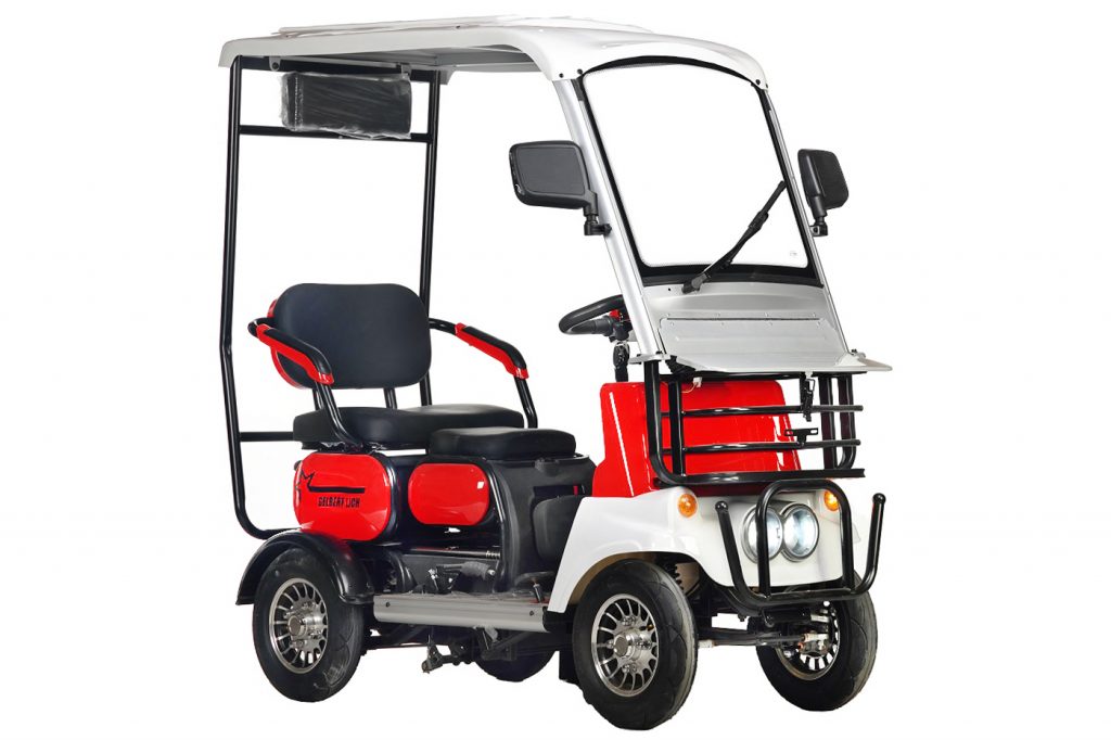 Электроскутер четырехколесный Rutrike Gelbert Lich 48V/60V 600Вт — Красный